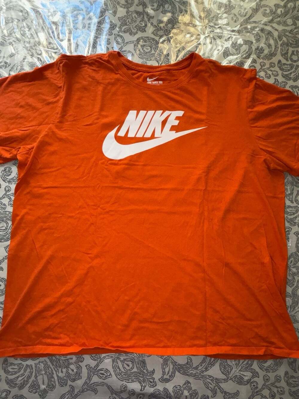 Nike The Nike Tee Size XXL Orange Graphic Logo T-Shirt